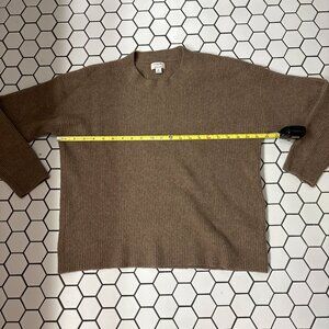J.Crew Extra Soft Sweater Brown Ribbed Crewneck Women's Medium